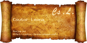 Csutor Leona névjegykártya